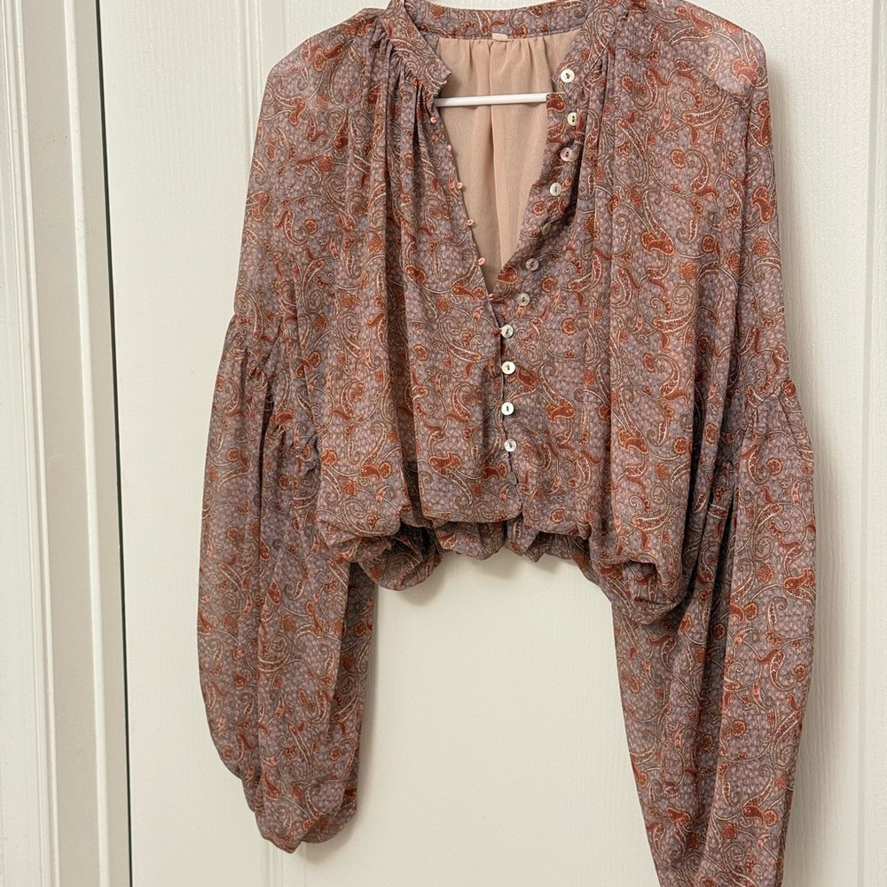 Floral Button-Up Blouse